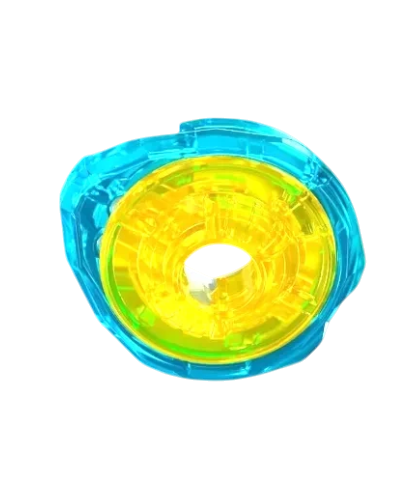My Store Beyblade X Ratchet 1-60 Bumblebee special edition in clear blue and yellow translucent plastic parts