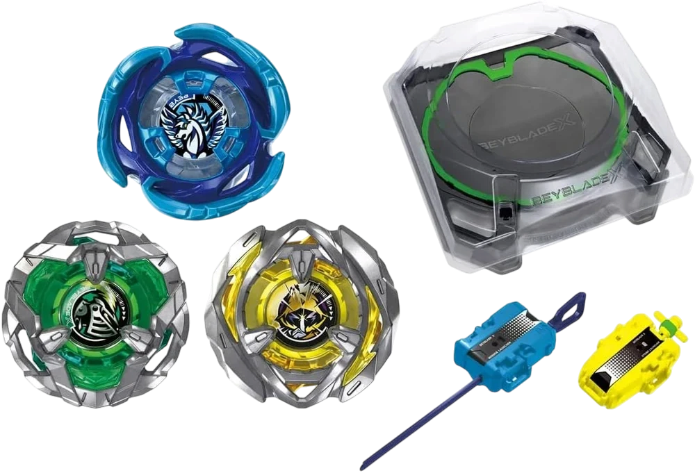 My Store BX-53 Xtreme Stadium All-in-One Set featuring Beyblade X tops, stadium, and launchers for competitive play.