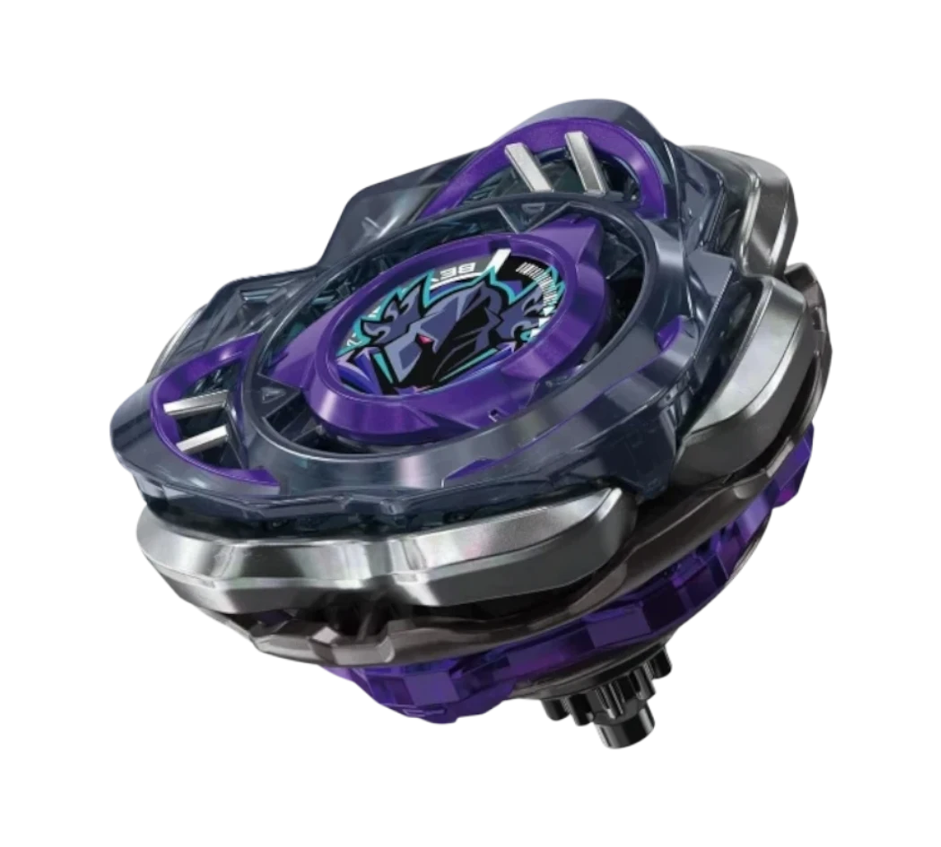 My Store CX-03 PerseusDark B 6-80W balance type Beyblade X with purple and metallic silver design