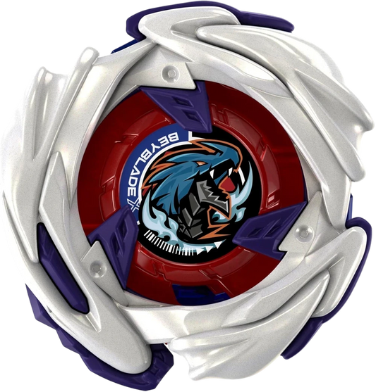 My Store UX-17 Meteo Dragoon Beyblade X left-spin attack top with white, red, and purple design details.