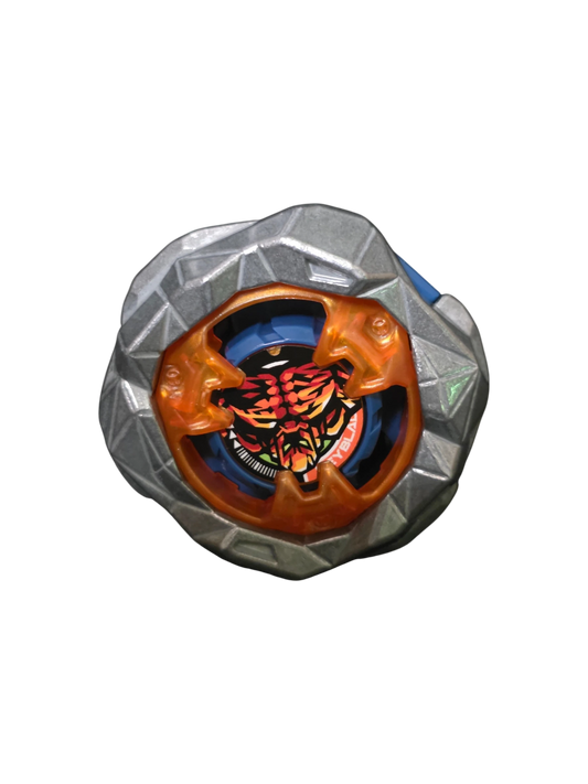 My Store authentic Hasbro Beyblade X Rock Golem blade part with silver metallic finish and orange accents