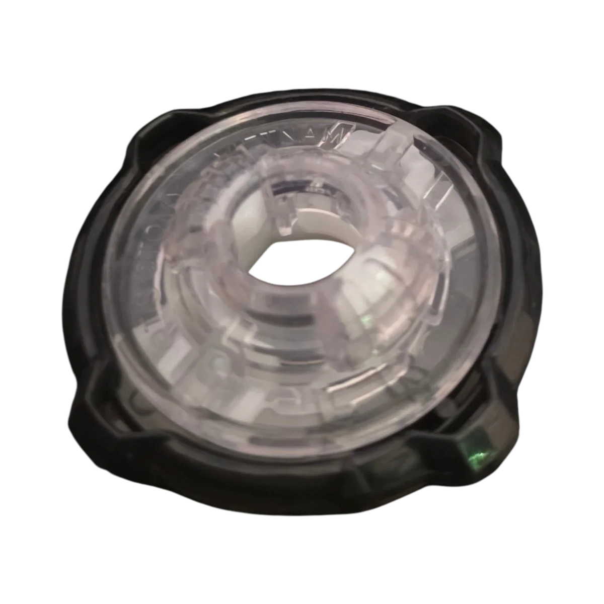 My Store authentic Hasbro Beyblade X 4-60 Ratchet part in clear and black plastic, new condition.