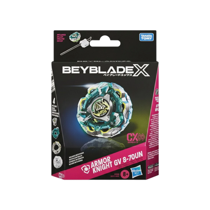 My Store Armor Knight GV 8-70UN Beyblade X defense type starter pack in original retail packaging