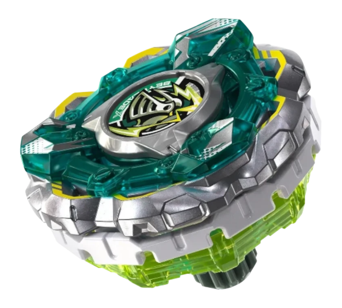 My Store Armor Knight GV 8-70UN Beyblade X defense top in translucent green and silver with detailed metal blade