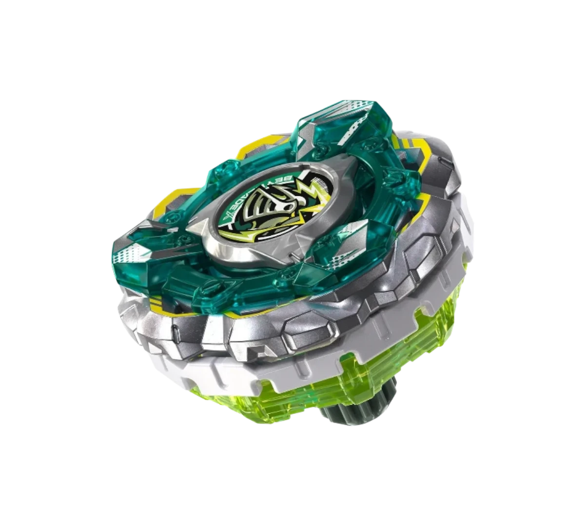 My Store Armor Knight GV 8-70UN Beyblade X defense top in translucent green and silver with detailed metal blade