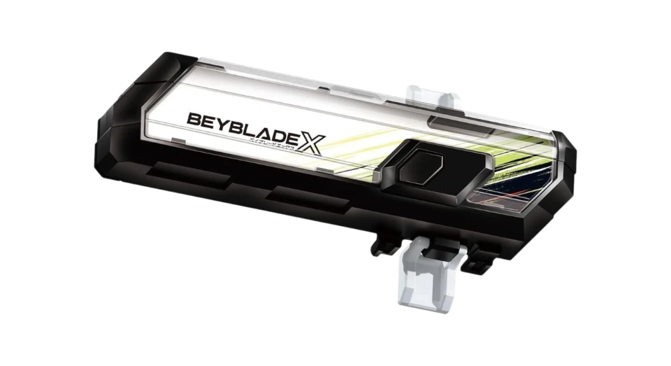 My Store Takara Tomy Beyblade X BX-09 Beybattle Pass digital launcher attachment with black and white design