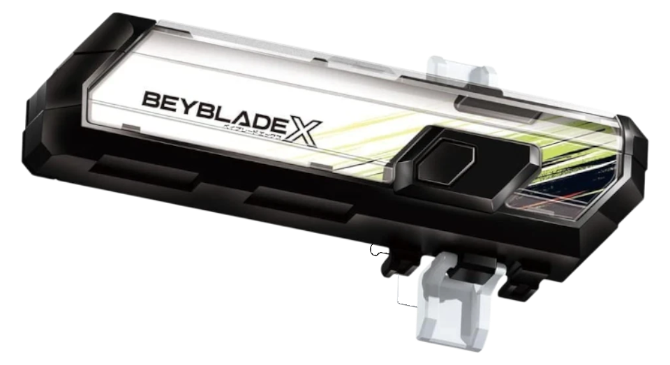 My Store Takara Tomy Beyblade X BX-09 Beybattle Pass digital launcher attachment with black and white design