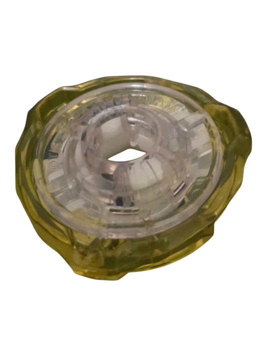 My Store authentic Hasbro Beyblade X 3-60 Ratchet part in translucent yellow plastic
