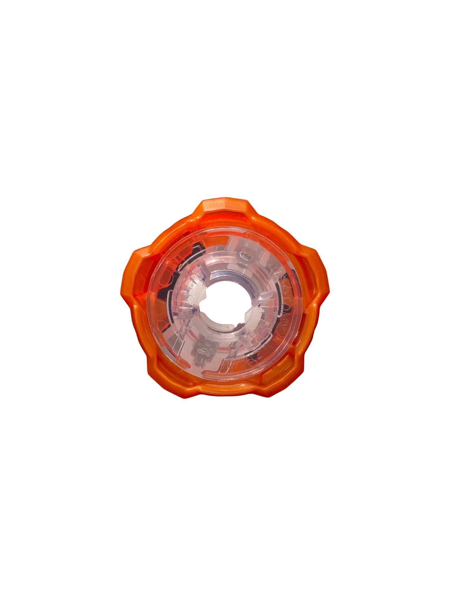 My Store authentic Takara Tomy Beyblade X 5-60 Ratchet part in translucent orange plastic