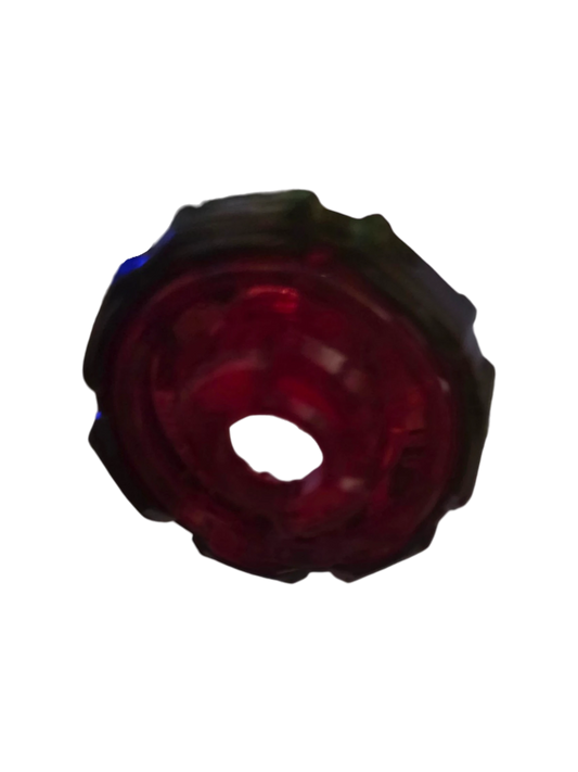 My Store authentic Hasbro Beyblade X 7-80 ratchet part in translucent red plastic, new condition.