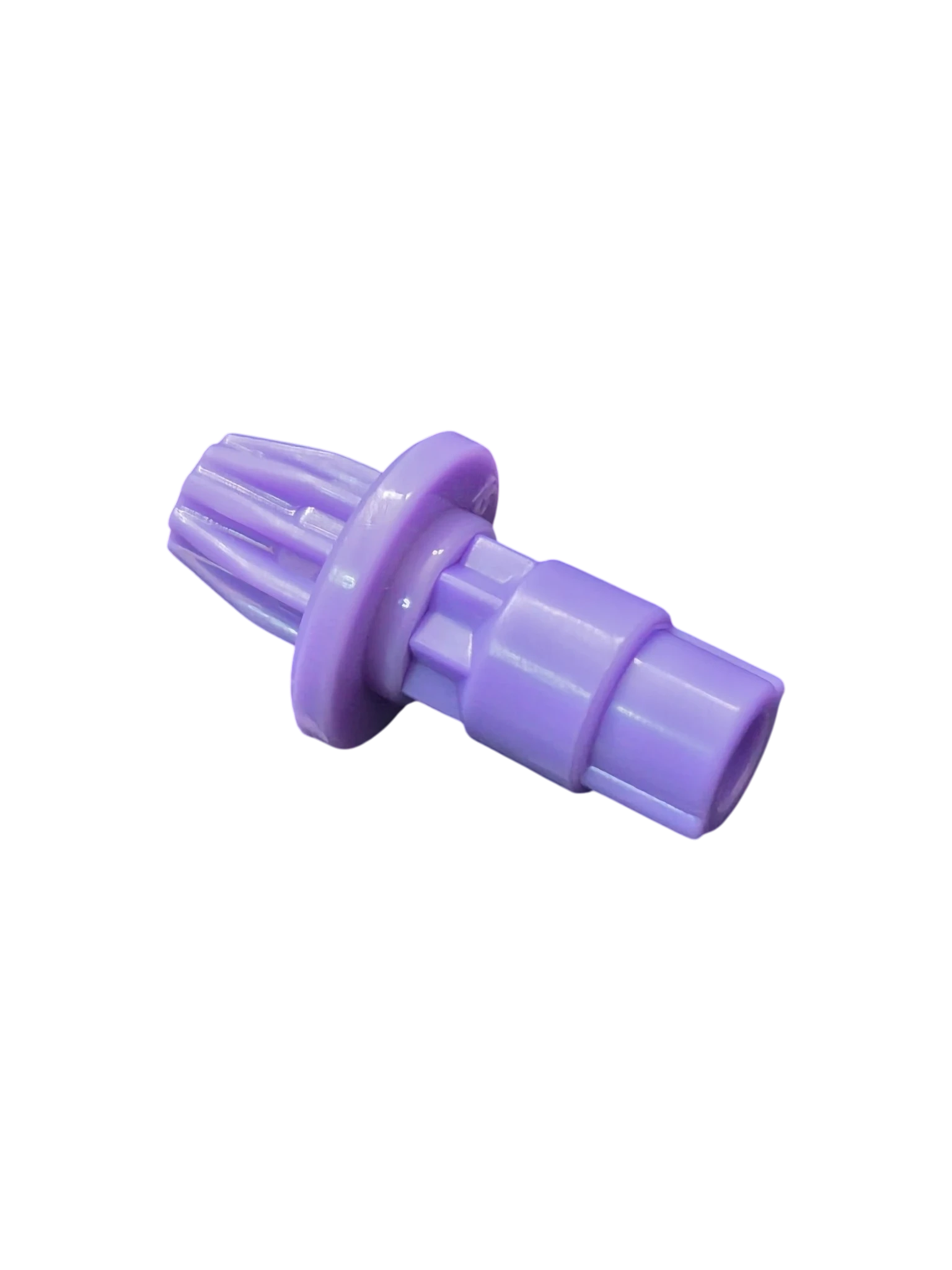 My Store Beyblade X Gear Rush bit in purple plastic, a high-speed attack part for Xtreme Dash performance.