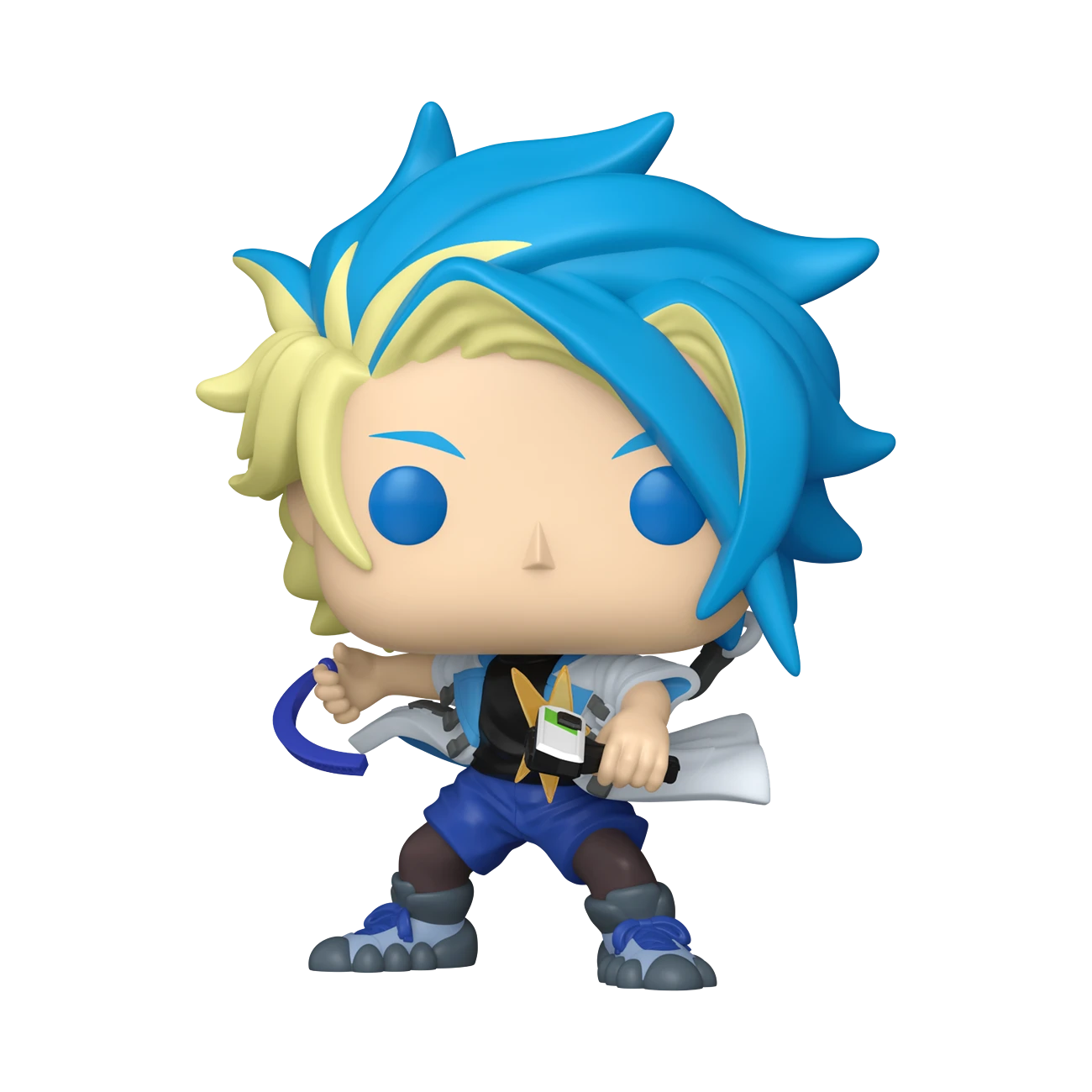 My Store Beyblade X Jaxon Cross Funko Pop vinyl figure with blue and blonde hair in a dynamic action pose