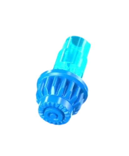 My Store Beyblade X L Level Bit in Optimus Prime blue and yellow translucent plastic special colorway