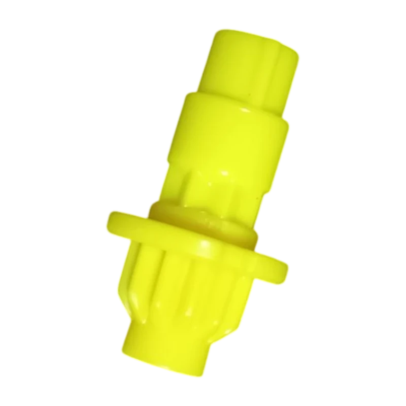 My Store authentic Hasbro Beyblade X LF Low Flat bit in bright yellow, new condition, isolated on black foam.