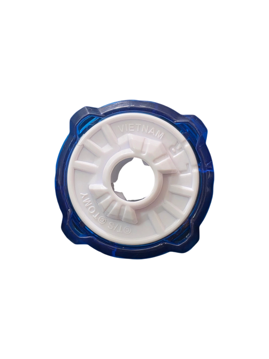 My Store authentic Hasbro Beyblade X 4-50 Ratchet part in blue and white, designed for low-profile attack setups.