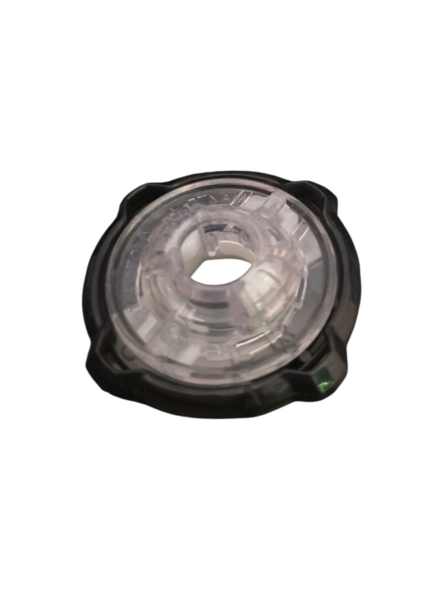 My Store authentic Hasbro Beyblade X 4-60 Ratchet part in clear and black plastic, new condition.
