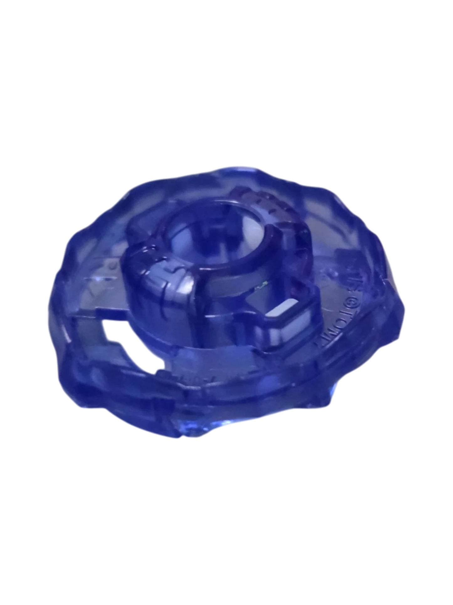 My Store authentic Hasbro Beyblade X 9-65 Ratchet part in a translucent blue recolor from X-treme Expansion Pack