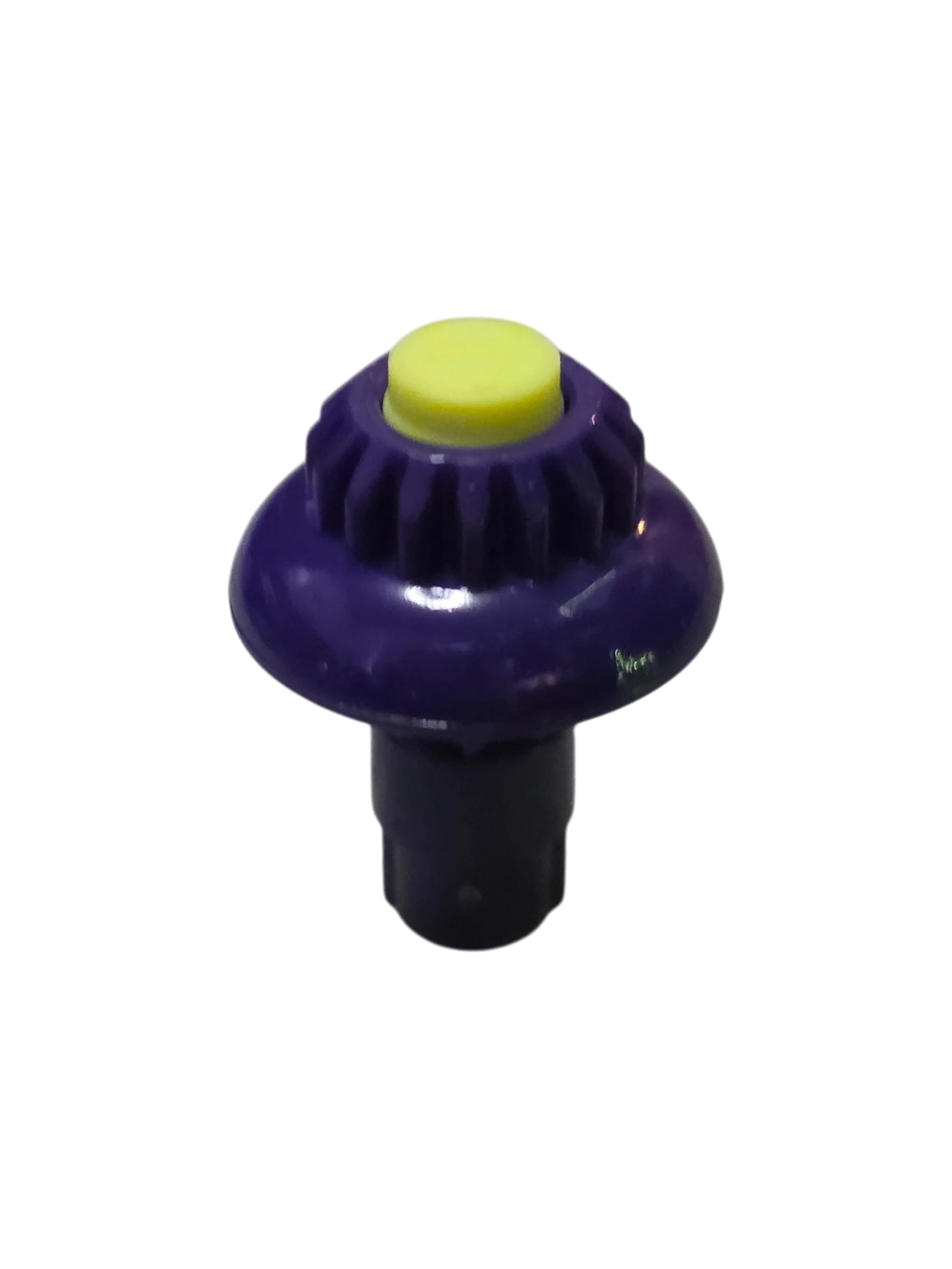 My Store authentic Hasbro Beyblade X Rubber Accel Bit in purple with a yellow tip for speed-optimizing performance.