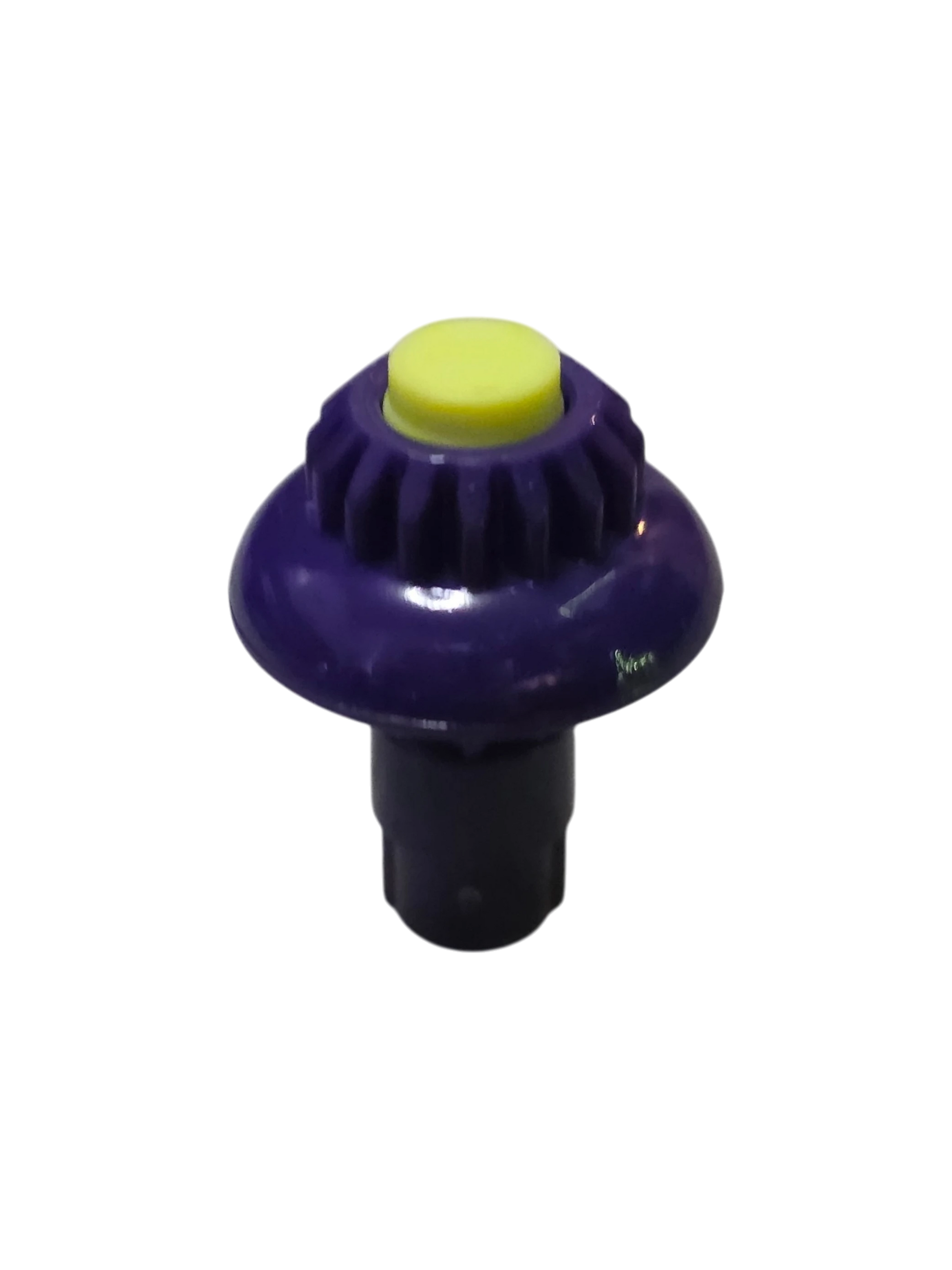 My Store authentic Hasbro Beyblade X Rubber Accel Bit in purple with a yellow tip for speed-optimizing performance.