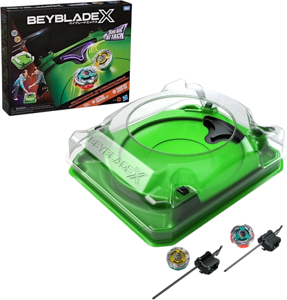 My Store Beyblade X Sneak Attack Stadium set with green arena, two tops, and launchers in original packaging