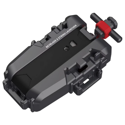 My Store Beyblade X string launcher in black with red handle accents for high-speed spinning battles