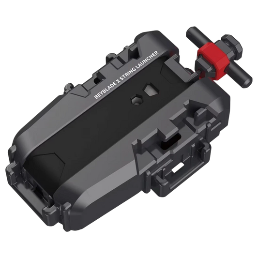My Store Beyblade X string launcher in black with red handle accents for high-speed spinning battles