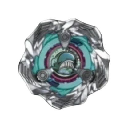 My Store Beyblade X Tide Whale Wave 5-80E Elevate stamina and balance type Beyblade with teal, white, and blue accents.