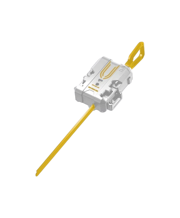 My Store Beyblade X winder launcher in white and yellow for CX-00 Tiga Rage FT3-60T starter set