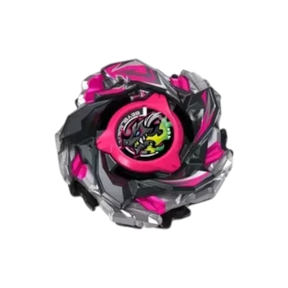 My Store Blitz Bahamut Beyblade X main blade and lock chip in black and pink with purple component