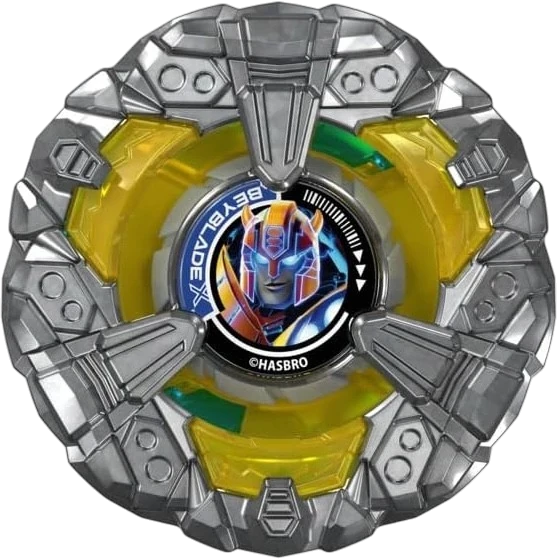 My Store Hasbro Beyblade X Bumblebee Helm Knight blade featuring yellow and silver metallic design