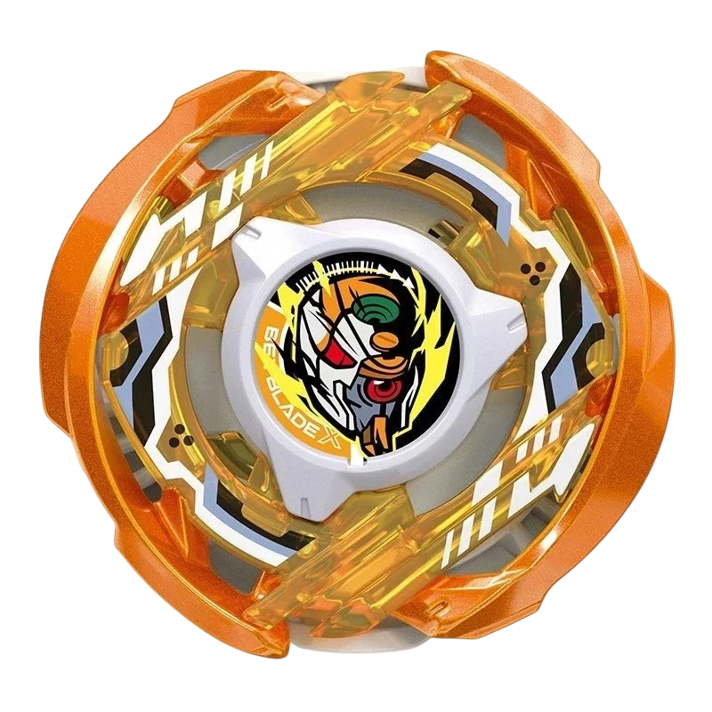 My Store Takara Tomy Eva Arc B0-70E Unit-00 orange and white Beyblade X top with detailed mechanical design