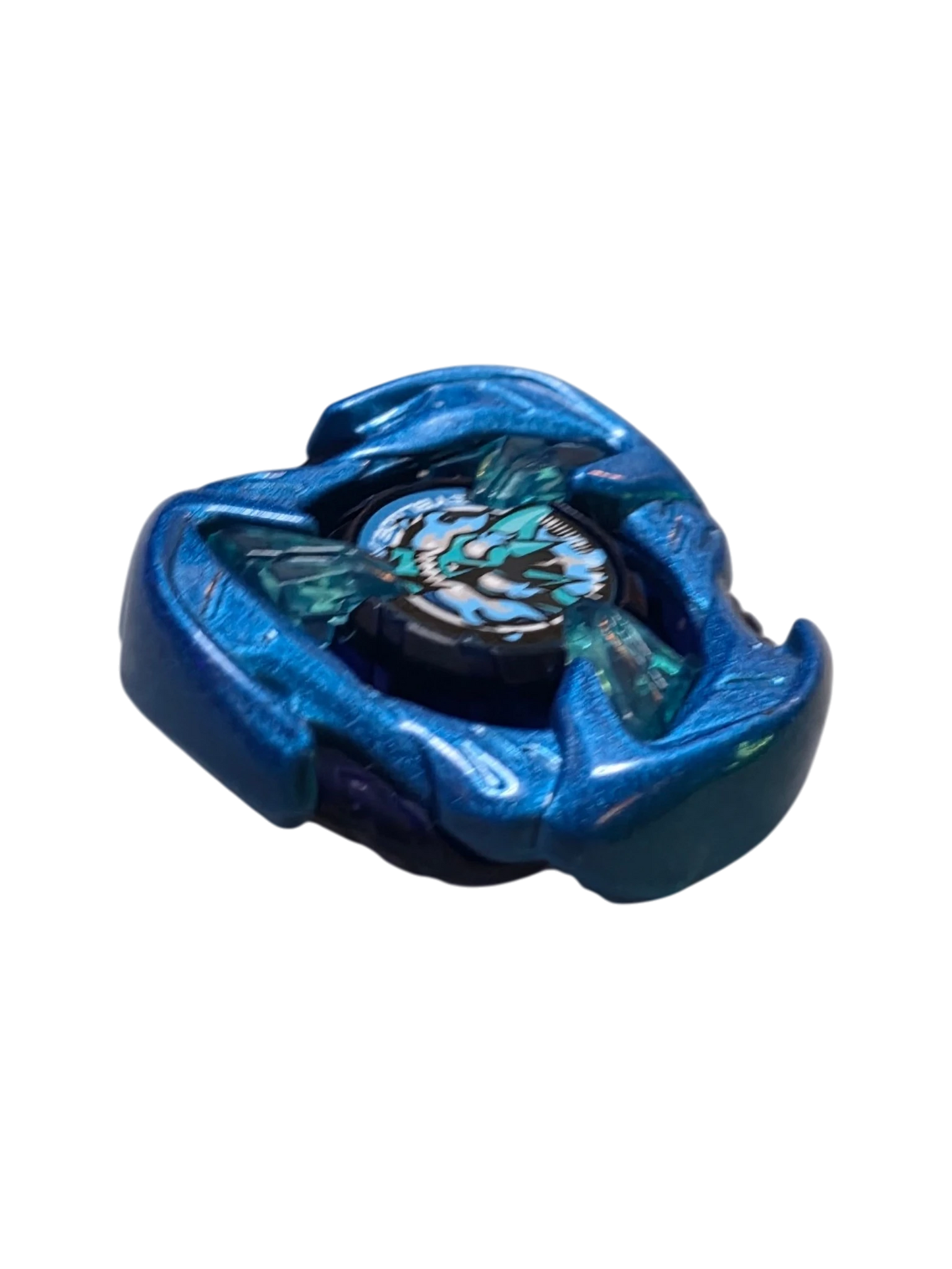 My Store Hasbro Beyblade X Hammer Incendio balance type blade with a metallic blue anodized finish