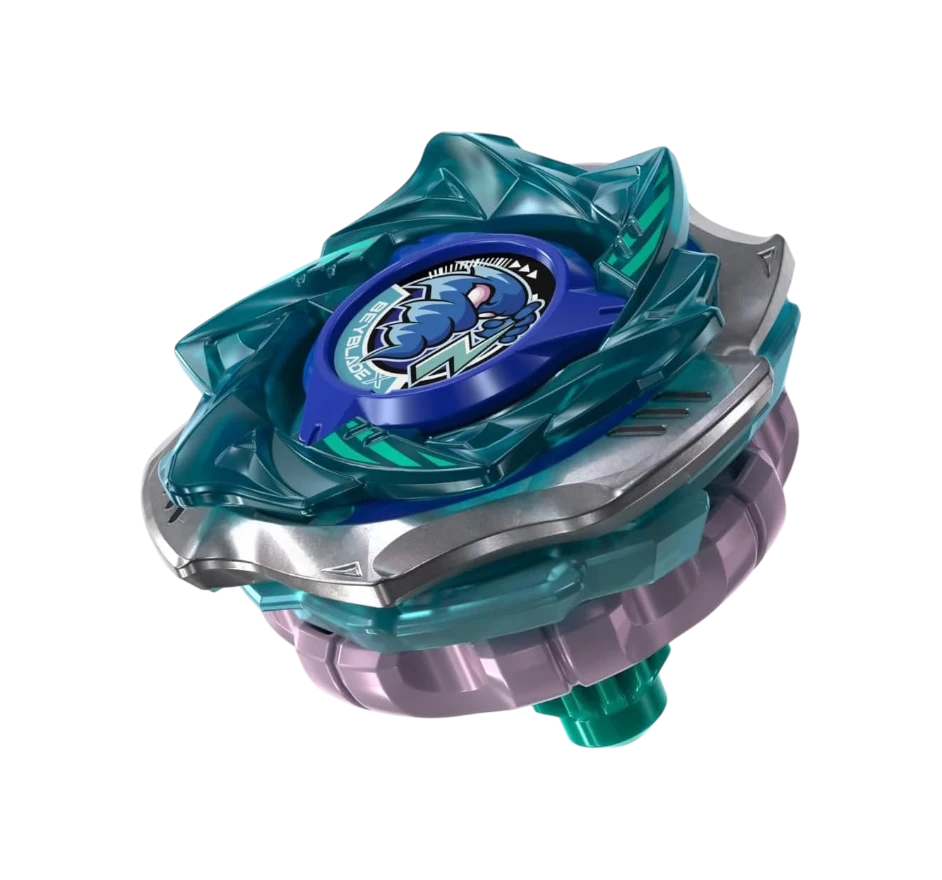 My Store Hurricane Enlil IS 7-55T Beyblade X balance type spinning top with teal and silver modular blade design