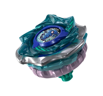 My Store Hurricane Enlil IS 7-55T Beyblade X balance type spinning top with teal and silver modular blade design