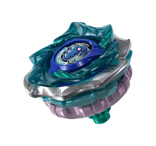 My Store Hurricane Enlil IS 7-55T Beyblade X balance type spinning top with teal and silver modular blade design