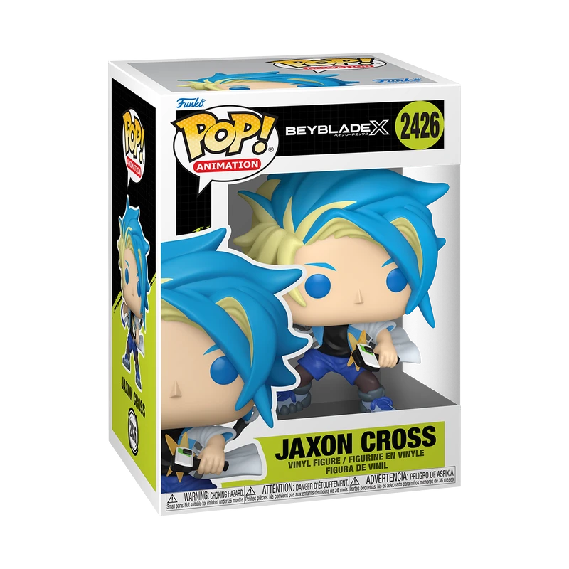 My Store Beyblade X Jaxon Cross Funko Pop vinyl figure #2426 in its original collector window display box