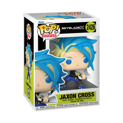 My Store Beyblade X Jaxon Cross Funko Pop vinyl figure #2426 in its original collector window display box