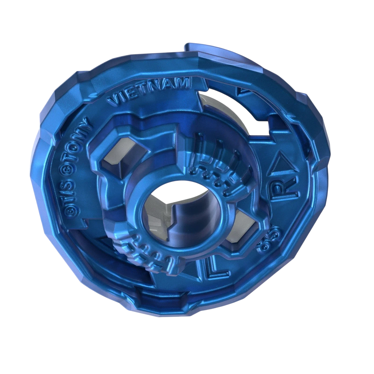 My Store Takara Tomy Beyblade X UX-00 Knight Mail 3-85BS blade in a metallic navy blue finish