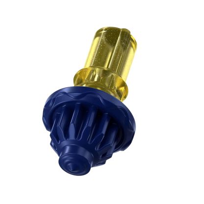 My Store Takara Tomy Beyblade X UX-00 Knight Mail 3-85BS featuring a navy metal coat finish and yellow tip.