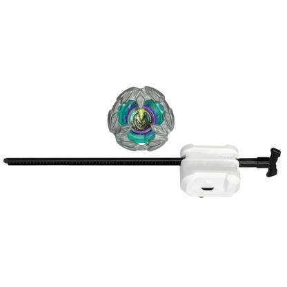 My Store Hasbro Beyblade X Lance Knight 4-80HN defense top with white ripcord launcher on a white background