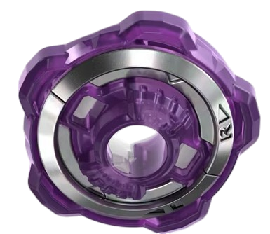 My Store authentic Hasbro Beyblade X M-85 Ratchet part in translucent purple plastic with a silver metal ring.