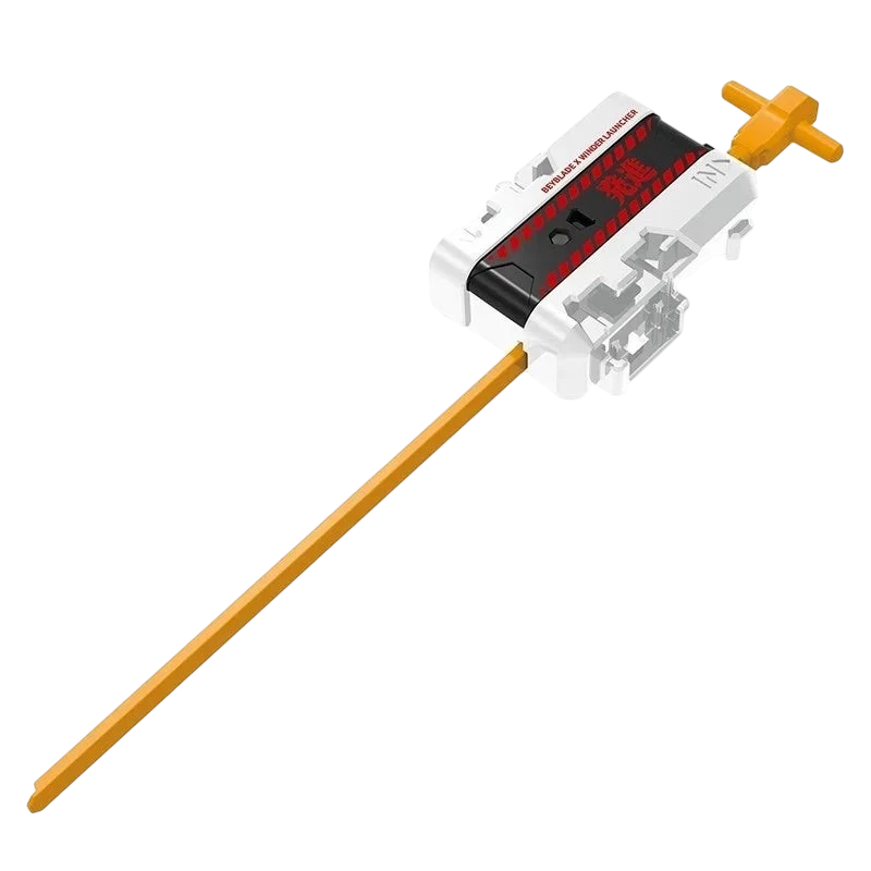 My Store white and black NERV-branded winder launcher for Beyblade X Evangelion CX-00 deck set with orange ripcord