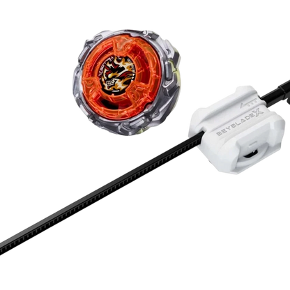 My Store Nether Incendio Z Beyblade X balance type top with orange blade and white launcher on a white background