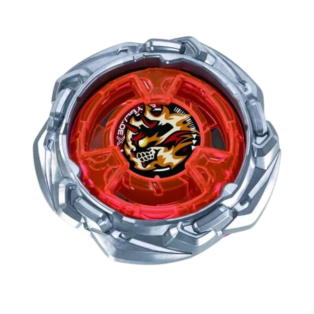 My Store Nether Incendio Z Beyblade X balance top with red and silver die-cast metal parts and Z bit component