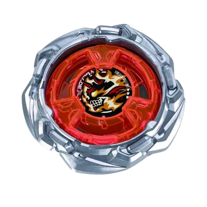 My Store Nether Incendio Z Beyblade X balance top with red and silver die-cast metal parts and Z bit component