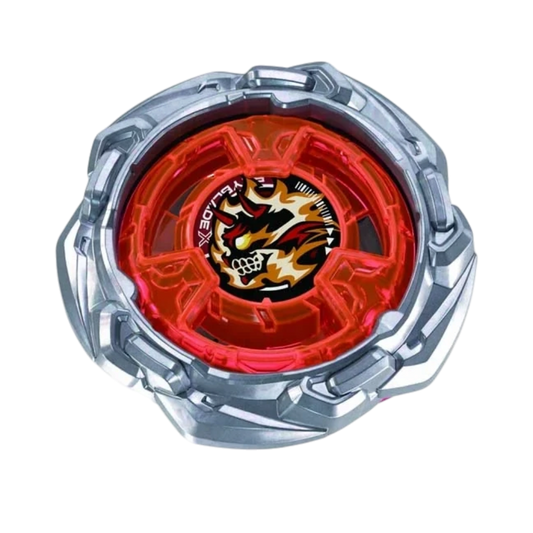 My Store Nether Incendio Z Beyblade X balance top with red and silver die-cast metal parts and Z bit component