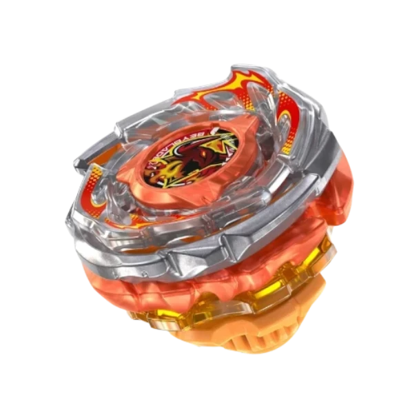 My Store Rage Ragna FE 4-55Y Beyblade X stamina top with orange and silver modular blade parts and yielding bit