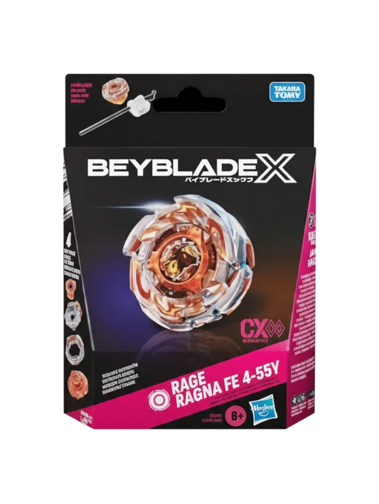 My Store Beyblade X Rage Ragna FE 4-55Y CX Infinity stamina starter pack in original retail packaging