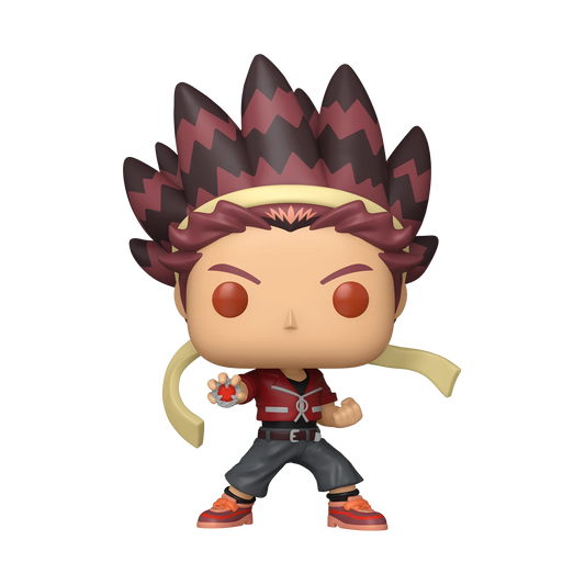 My Store Beyblade X Robin Kazami Funko Pop vinyl figure featuring spiky hair and red outfit in stylized design