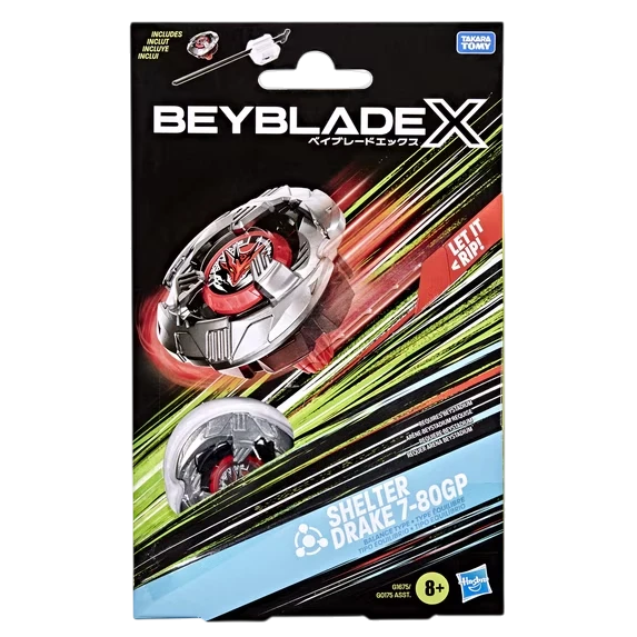 My Store Hasbro Beyblade X Shelter Drake 7-80GP balance type spinning top in original sealed retail packaging